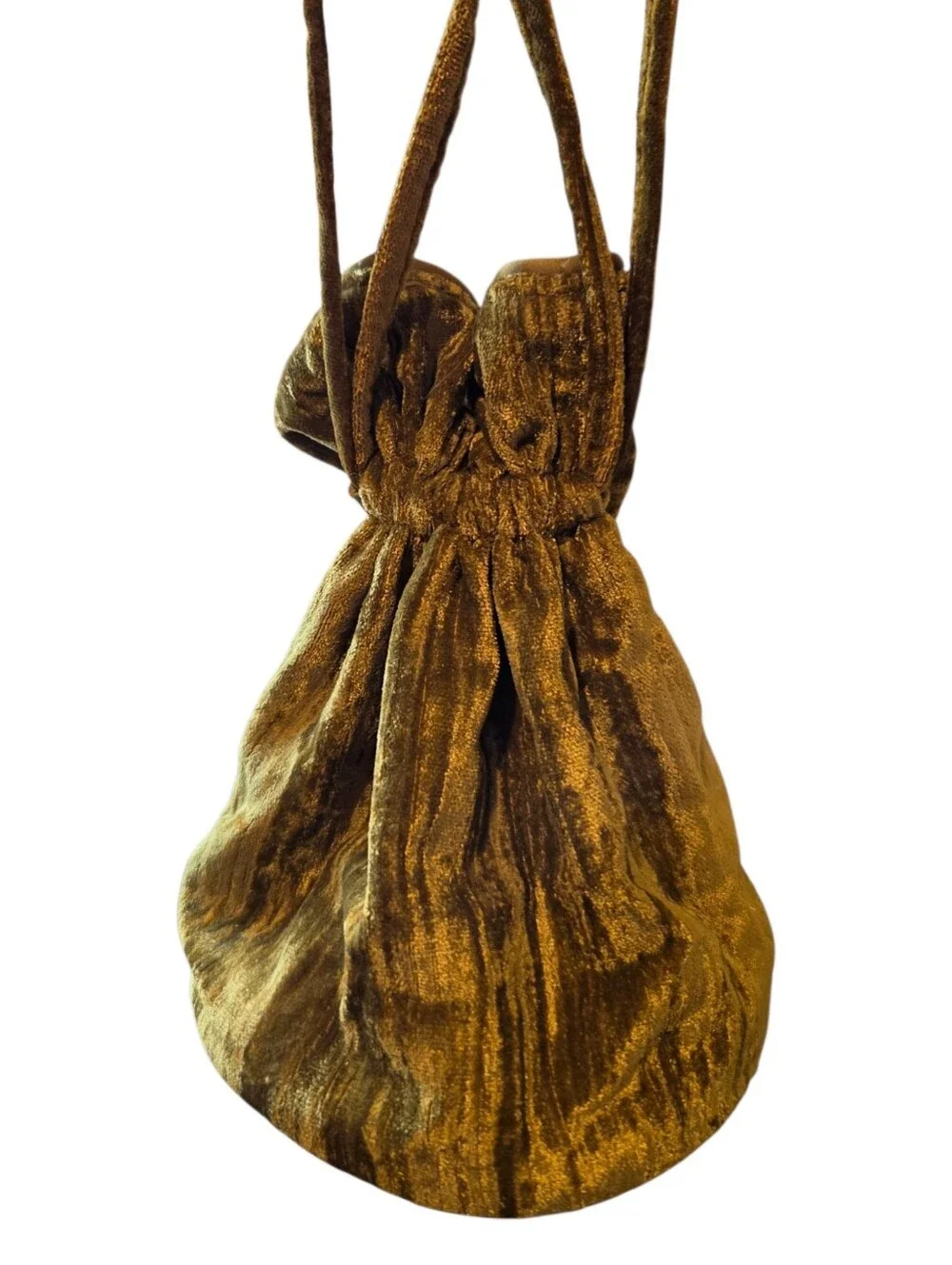 Sezane Embossed Velvet Pouch Holiday Bag Limited Edition New Olive Green - Picture 3 of 9